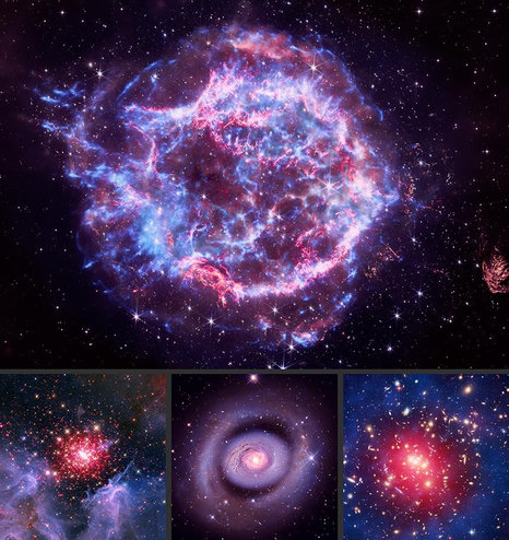 NASA's Chandra Releases 'Red, White, and Blue' Universe