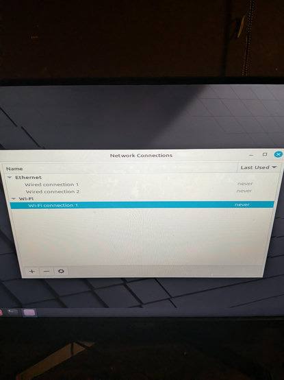 network con. Wifi connection 1 has been made and it's not connected yet.
