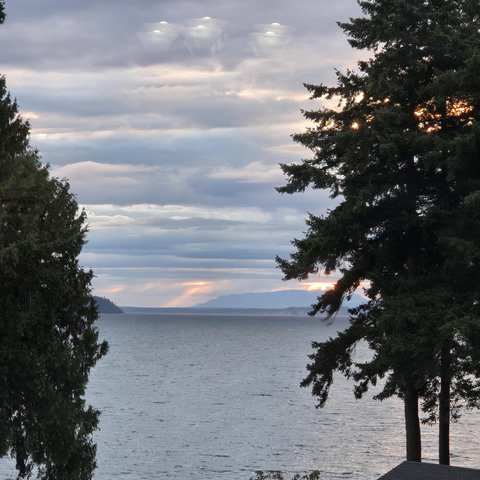 Sunset over Cortez Island.