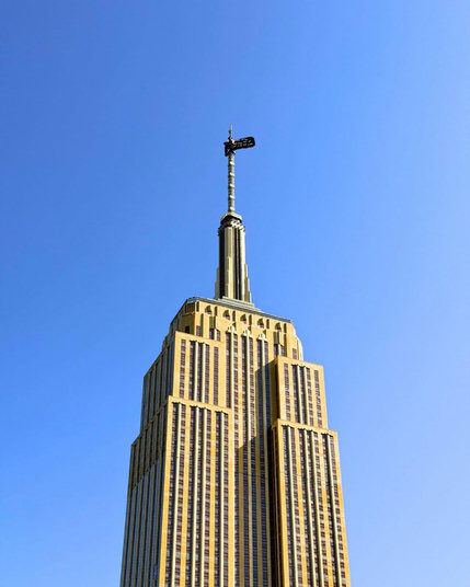 A larger view of the Empire State Building with the tiny addition.