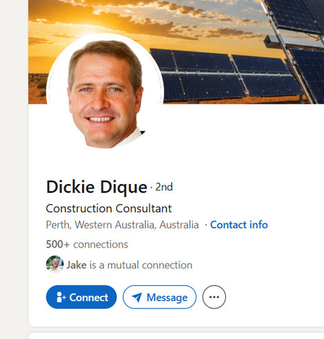 
Dickie Dique
· 2nd

Construction Consultant

Perth, Western Australia, Australia

·

Contact info

Energy North

Univsity of Pretoria

500+

connections