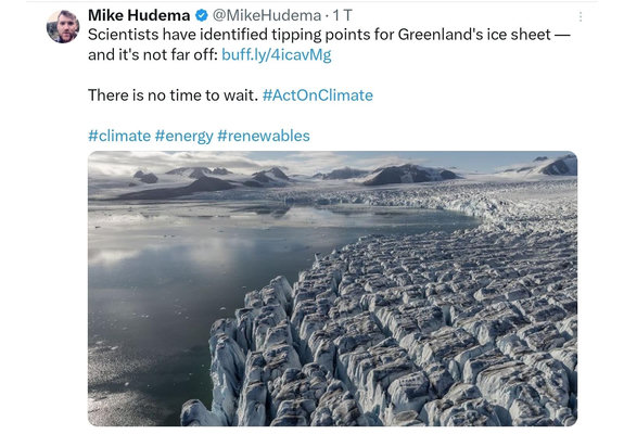 Mike hudema, scientists have identified tipping points for greenlands ice Sheet...