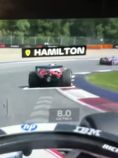 Lewis HAMIL TON on track.