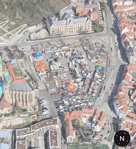 Screenshot einer Luftaufnahme aus Apple Maps