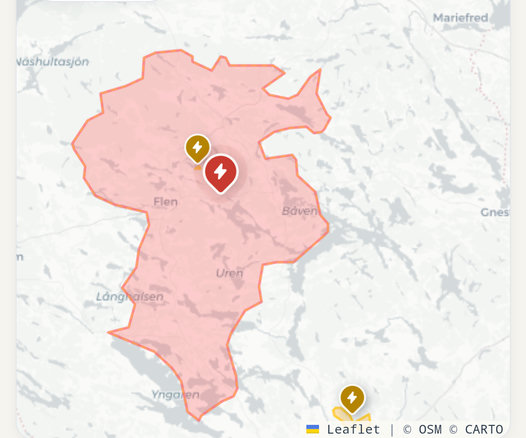Strömavbrottskarta