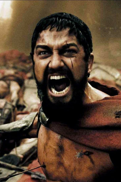 Leonidas from that "This is Sparta" film, idk.