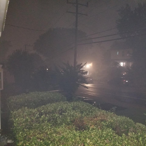 View outside my house after the DC firework barrage. Toxic cloud.
