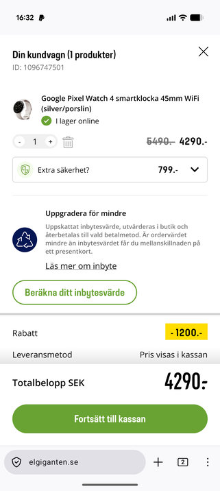 Pixel Watch 4 Pro 45mm for about €390, €110 off, in an online shopping basket, tempting me with its voluptuous curves and natural eyelashes. I am but a lowly human, held hostage by its emotions and desires. Pity me, oh wise one.