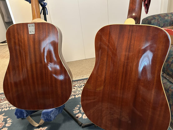 the backs of my ‘60s Framus acoustic guitars, I believe the description is, “maple,” but it’s not the maple at the lumber store.