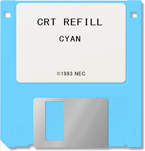 another disk labelled "CRT REFILL: CYAN (C) 1993 NEC"