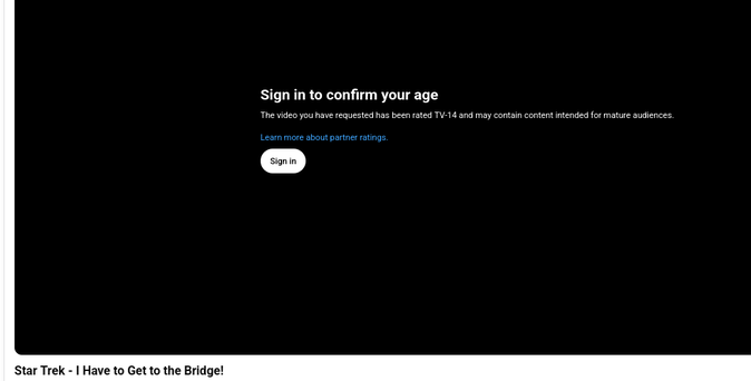 Sign in to confirm your age on YouTube