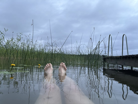 Beine im See
