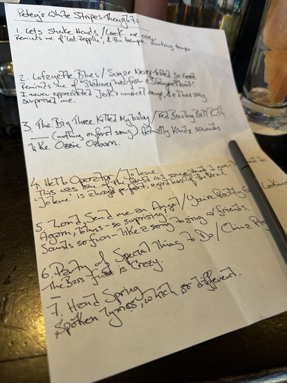 a bunch of thoughts about certain songs