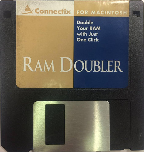 a RAM Doubler 3.5 inch floppy disk
