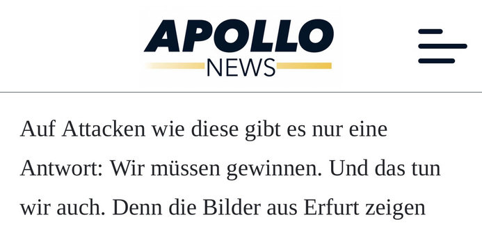 Ein Leitartikel des Propagandamediums „Apollon Nius“ mit bitterem Racheschwüren wenn die AfD an der Macht ist